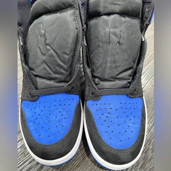 Nike air Jordan 1 Retro high OG size 8.5 Black/Royal Blue-white - Picture 4 of 11